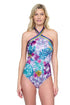 Gottex Bali High Neck Swimsuit In Multi